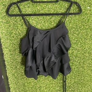 Black laced shirt from wet seal